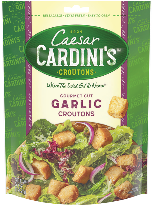 GarlicCroutons - Cardini's Gourmet Cut Garlic Croutons