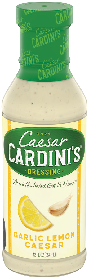 GarlicLemonCaesar12oz - Cardini's Garlic Lemon Caesar Dressing 12 oz.
