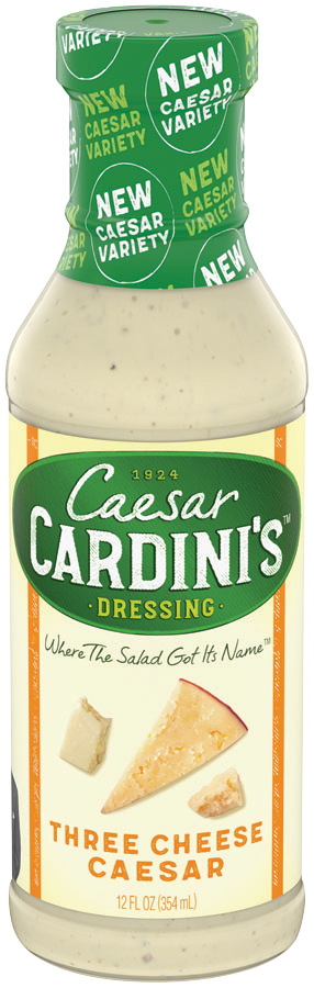 ThreeCheeseCaesar12oz - Cardini's Three Cheese Caesar Dressing 12 oz.